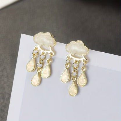 Pendientes Nube con Borlas