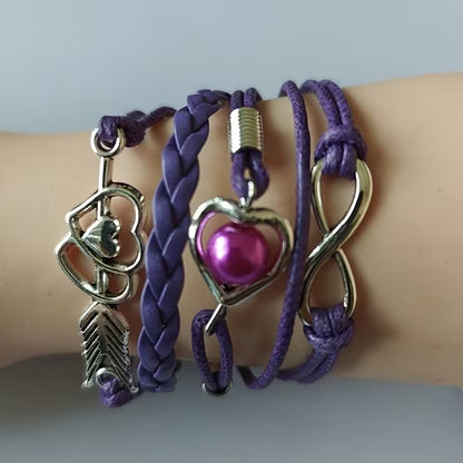 Pulsera Multicapa Corazón Multicolor