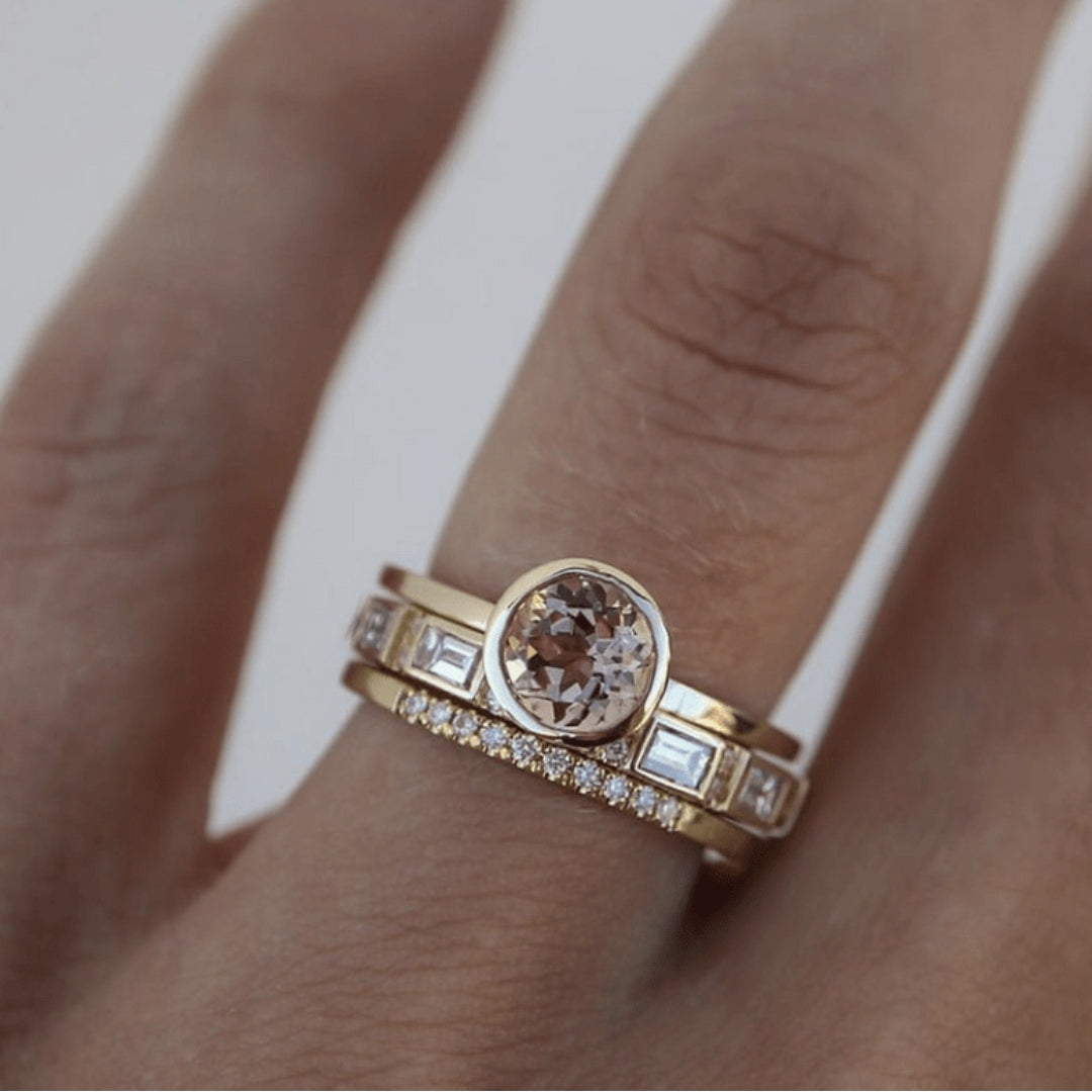 Anillo Vintage de Oro y Circonita