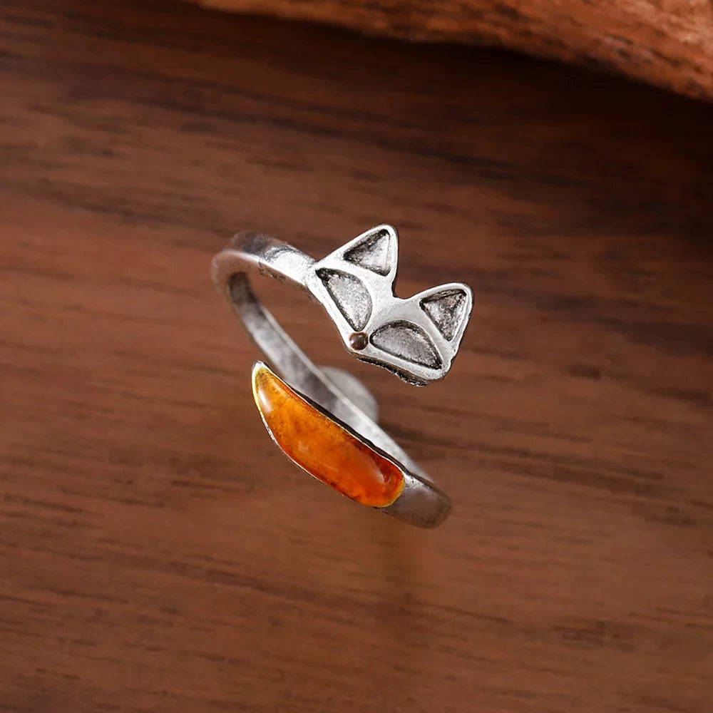 Anillo Vintage del Espíritu del Zorro