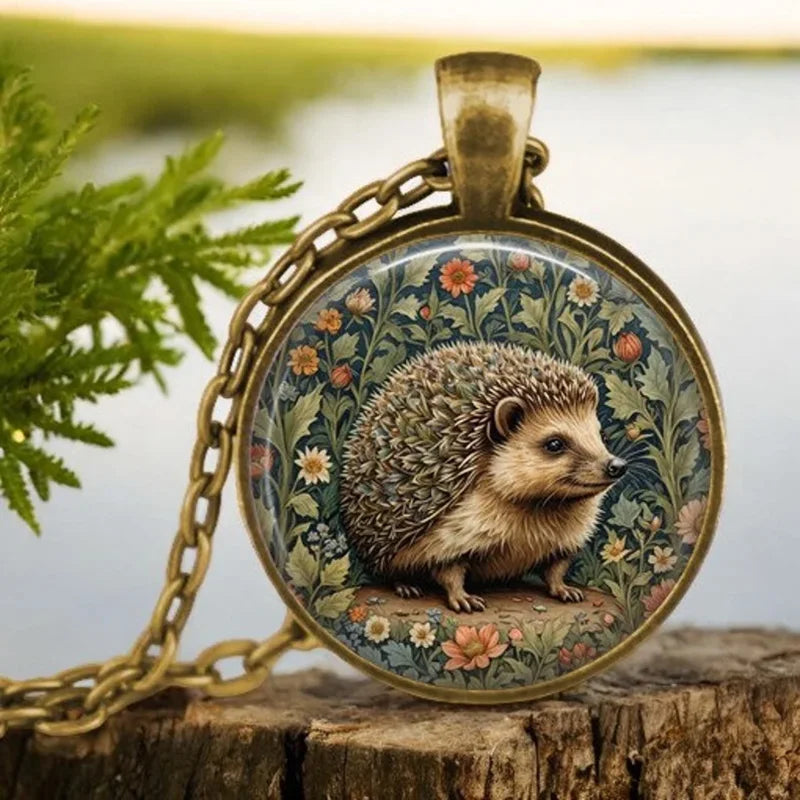 Collar de Animal del Espíritu del Bosque en Vidrio