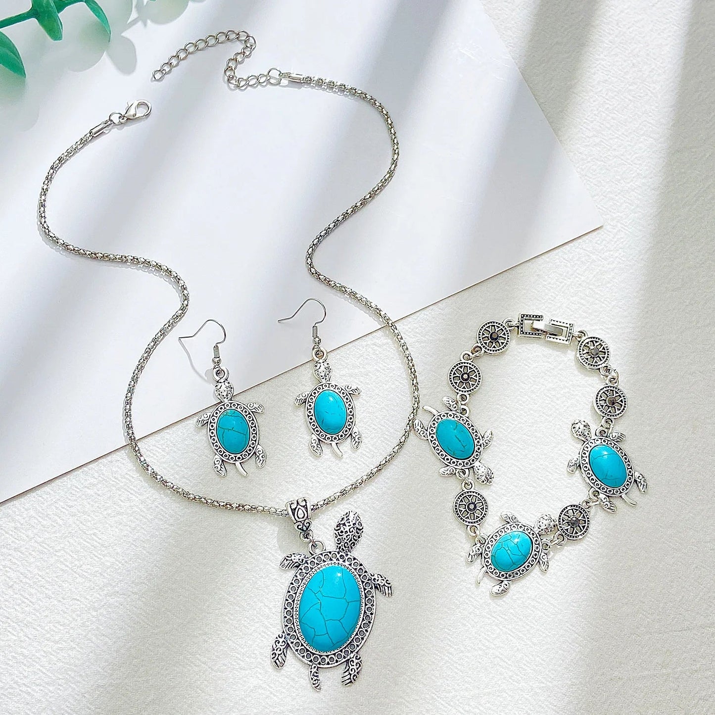 Set de Joyería de Tortuga Turquesa