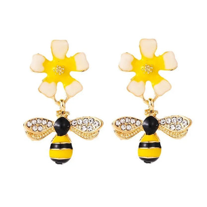 Pendientes de Abeja y Girasol