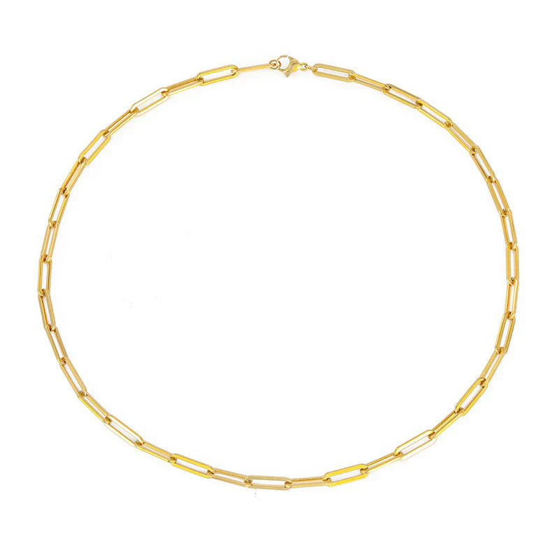 Collar Cadena Elegante Archen | Oro Blanco
