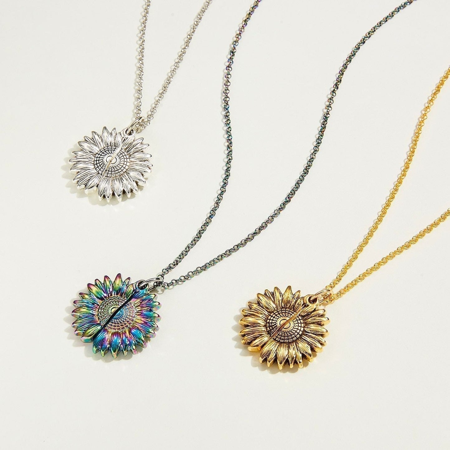 Colgante de Girasol en Plata