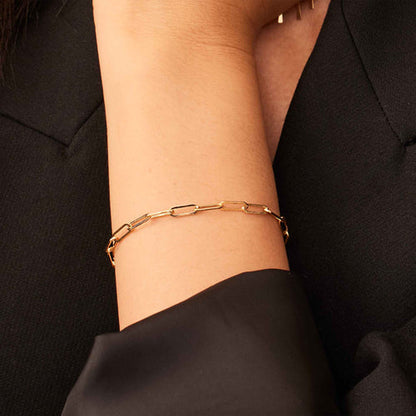 Pulsera Venice Link | Oro Blanco