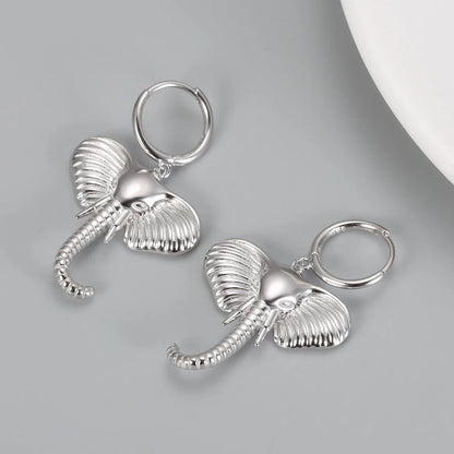 Pendientes de Aro con Dije de Elefante
