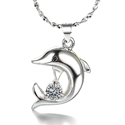 Set de Joyería de Delfín en Plata de Ley
