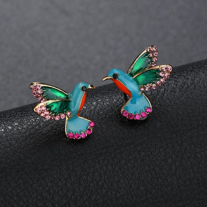 Pendientes de Cristal Colibrí