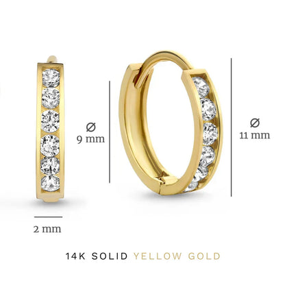 Set de Pendientes de Piedra Dara Brillane | Oro