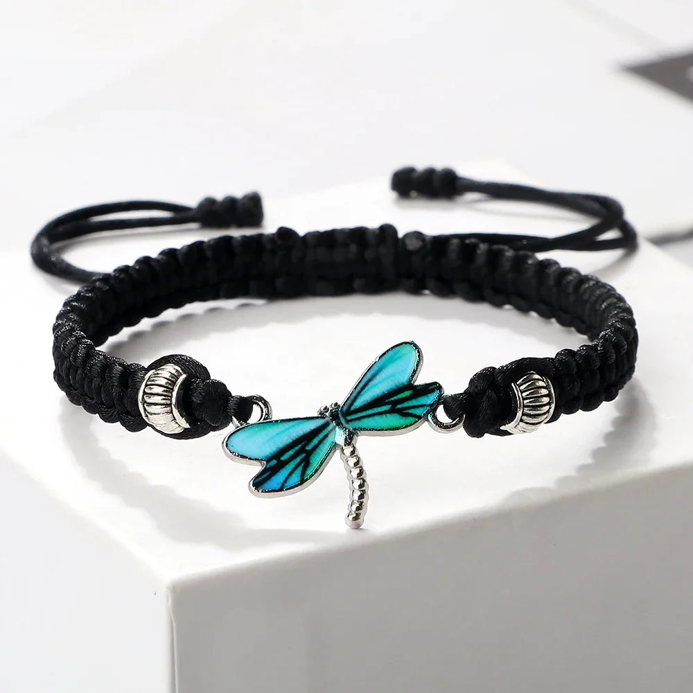 Pulsera de los Sueños de la Libélula Tejida a Mano