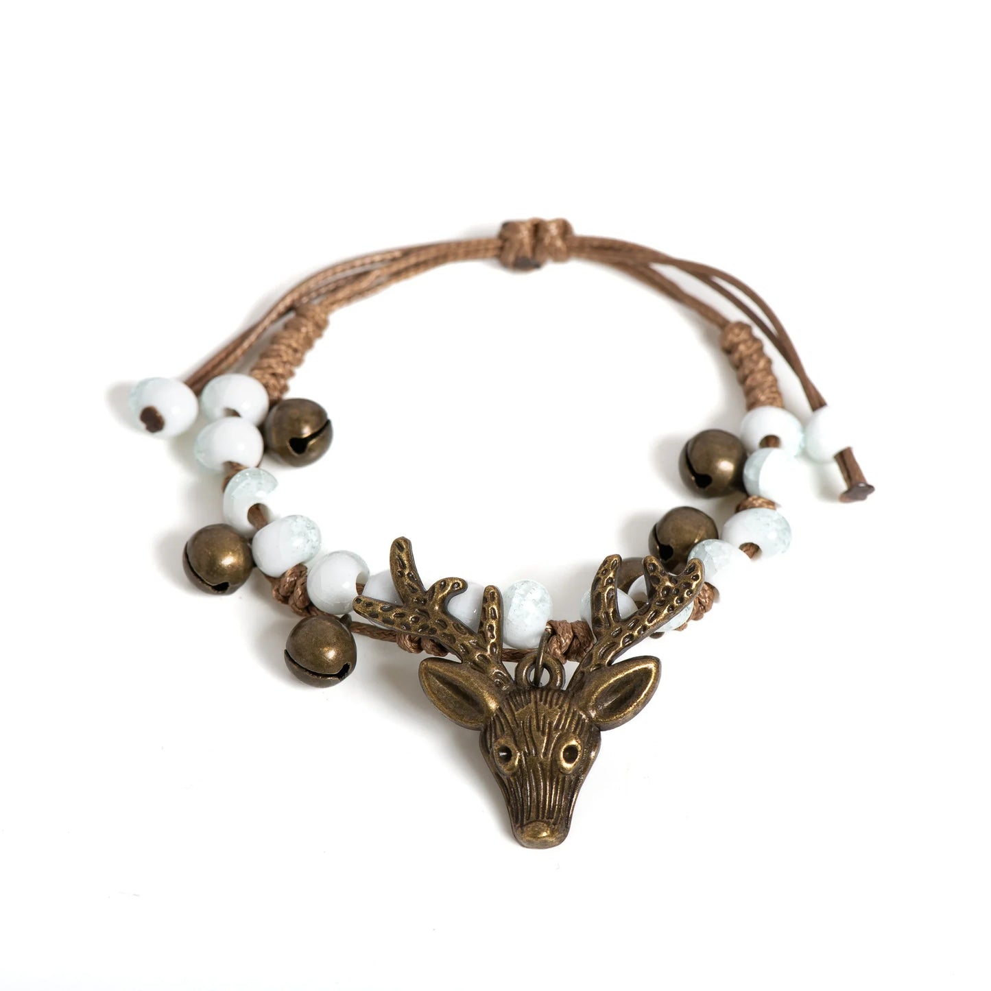 Pulsera Hecha a Mano con Dije de Cervatillo de Cerámica