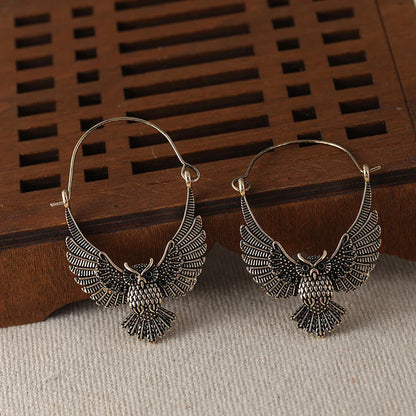Pendientes de Declaración Bohemios Vintage de Búho