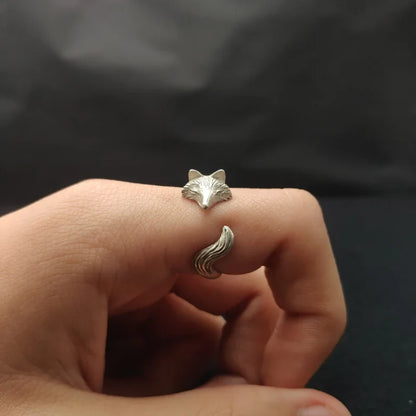 Anillo de Zorra Plateado para Mujeres