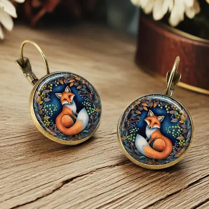 Pendientes de Cúpula de Vidrio de Animales Caprichosos