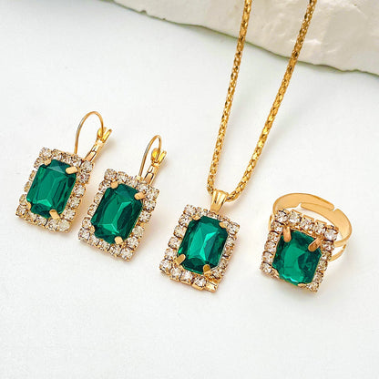 Set de Joyería Sylvara Greenveil | Oro Blanco