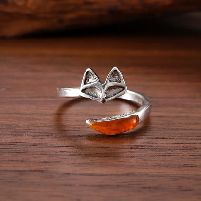 Anillo Vintage del Espíritu del Zorro
