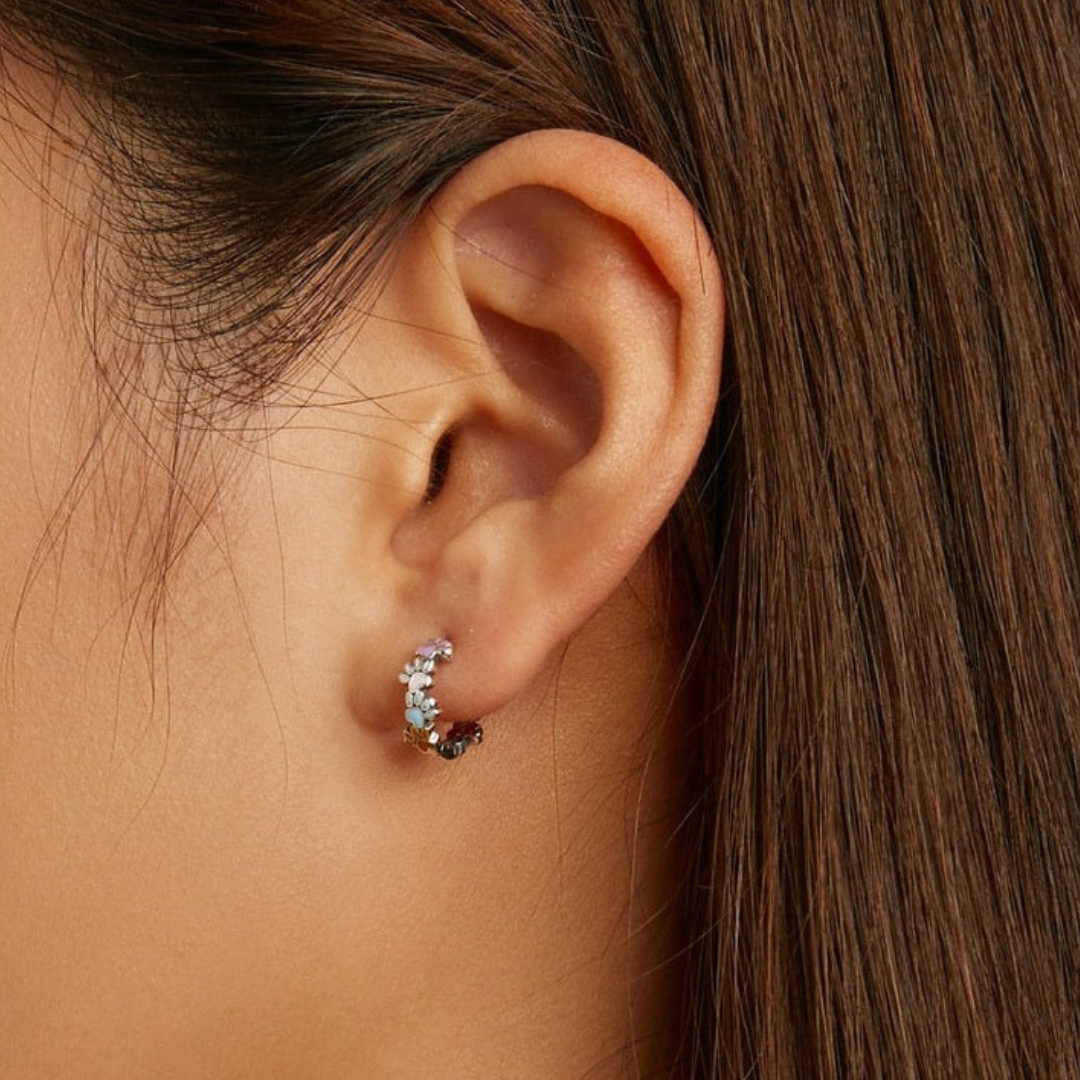 Pendientes de Patas Coloridas en Plata de Ley