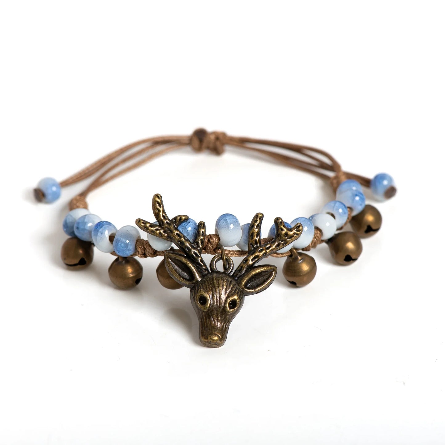 Pulsera Hecha a Mano con Dije de Cervatillo de Cerámica