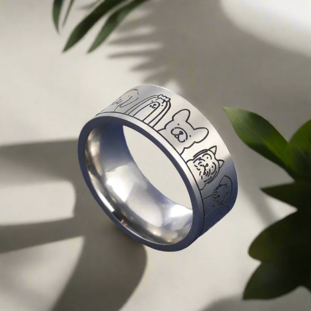 Anillo Ancho de Perro en Acero Inoxidable
