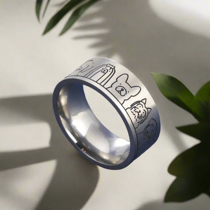 Anillo Ancho de Perro en Acero Inoxidable