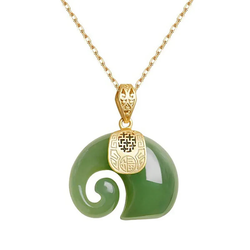 Collar de Elefante en Jade Hetian