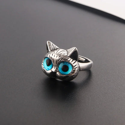 Anillo de Gato de Ojos Azules