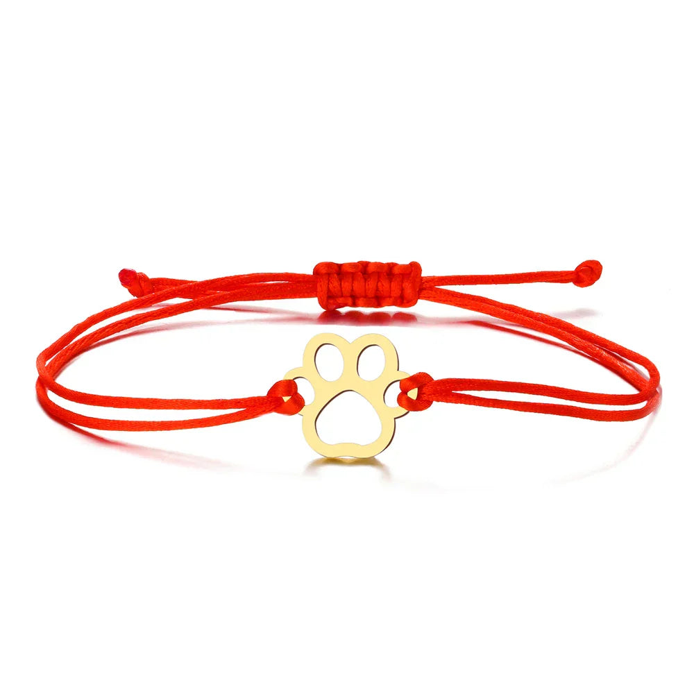 Pulsera de Cordón de Huella de Pata