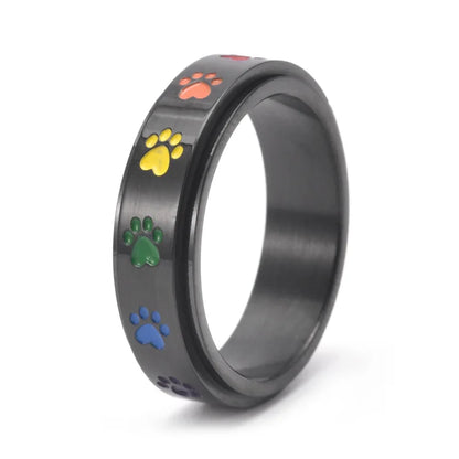 Anillo Reductor de Estrés Giratorio de Pata en acero Inoxidable con Patas de Arcoíris