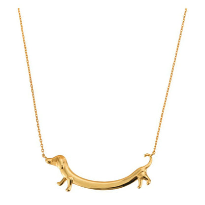 Collar de Dachshund en Tonos Dorados