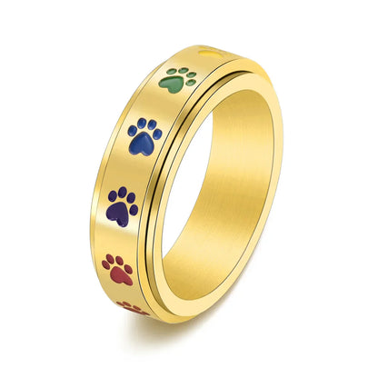 Anillo Reductor de Estrés Giratorio de Pata en acero Inoxidable con Patas de Arcoíris