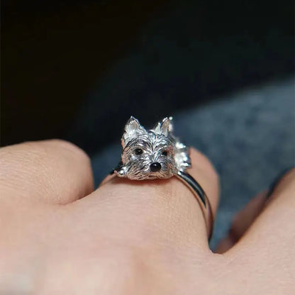 Anillo de Perro Ajustable de Estilo Retro