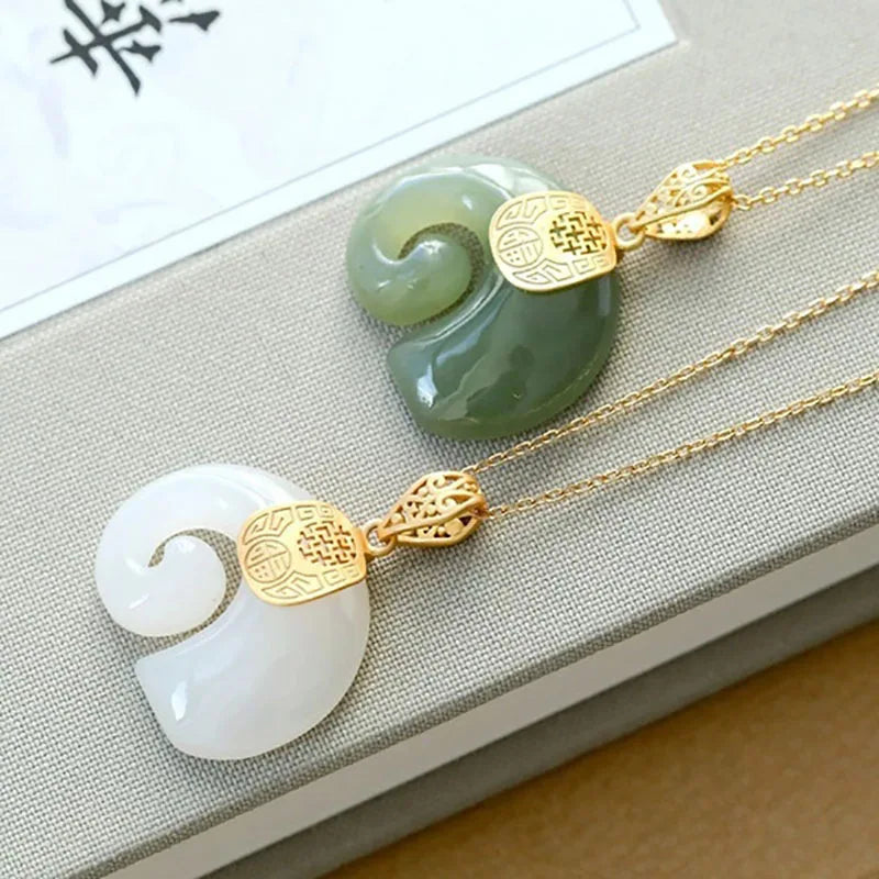 Collar de Elefante en Jade Hetian