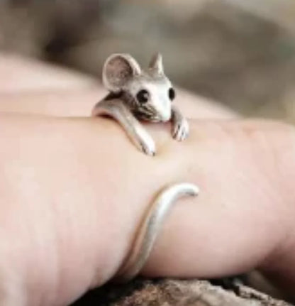 Anillo Enrollable Adorable de Ratón