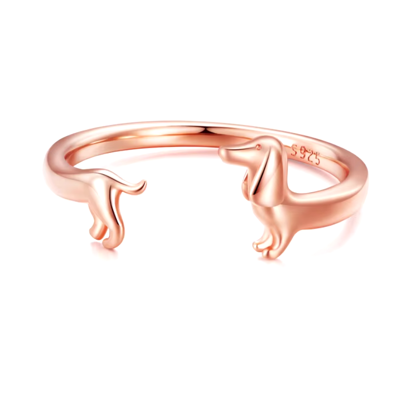 Anillo Enrollable de Dachshund - Por el Amor a Tu Cachorro