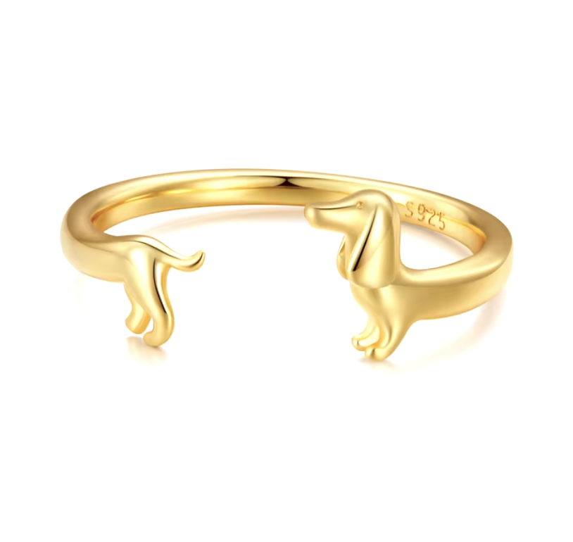 Anillo Enrollable de Dachshund - Por el Amor a Tu Cachorro