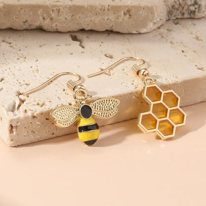 Pendientes de Panal y Abeja