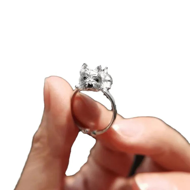 Anillo de Perro Ajustable de Estilo Retro