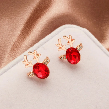 Pendientes de Cristal de Reno Festivos