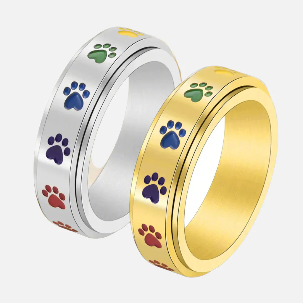 Anillo Reductor de Estrés Giratorio de Pata en acero Inoxidable con Patas de Arcoíris