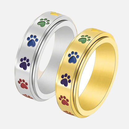 Anillo Reductor de Estrés Giratorio de Pata en acero Inoxidable con Patas de Arcoíris