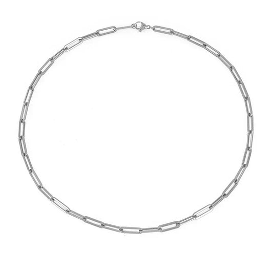 Collar Cadena Elegante Archen | Oro Blanco