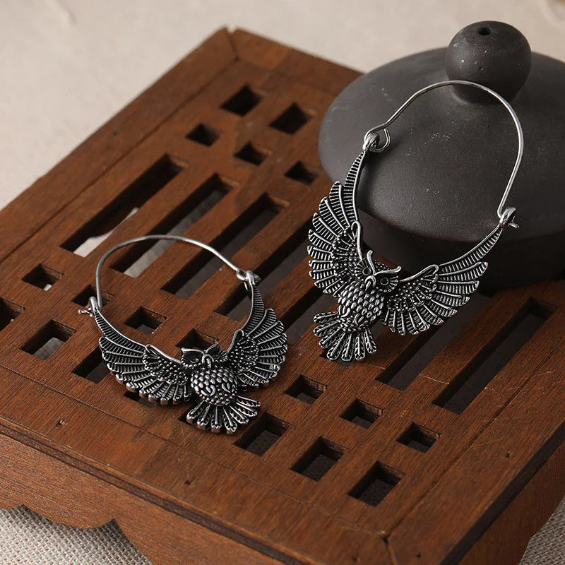 Pendientes de Declaración Bohemios Vintage de Búho