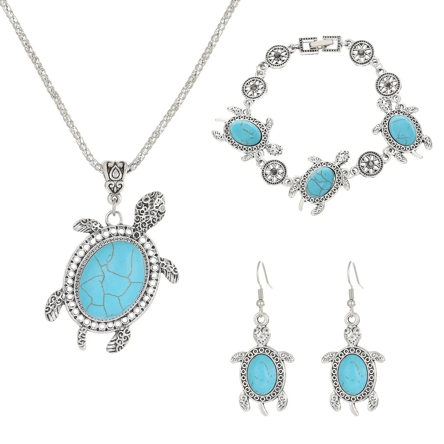 Set de Joyería de Tortuga Turquesa