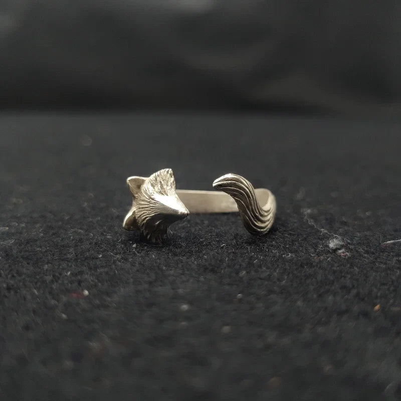 Anillo de Zorra Plateado para Mujeres