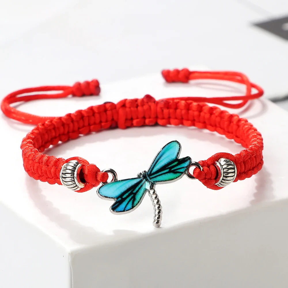 Pulsera de los Sueños de la Libélula Tejida a Mano