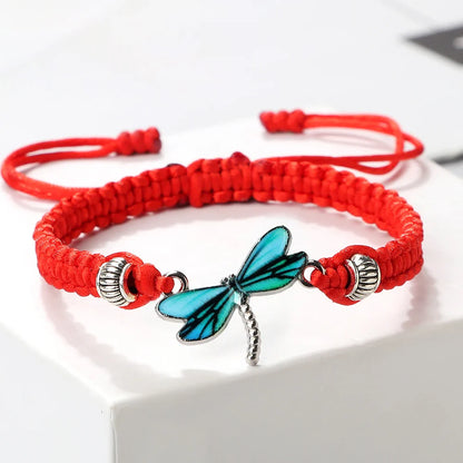 Pulsera de los Sueños de la Libélula Tejida a Mano
