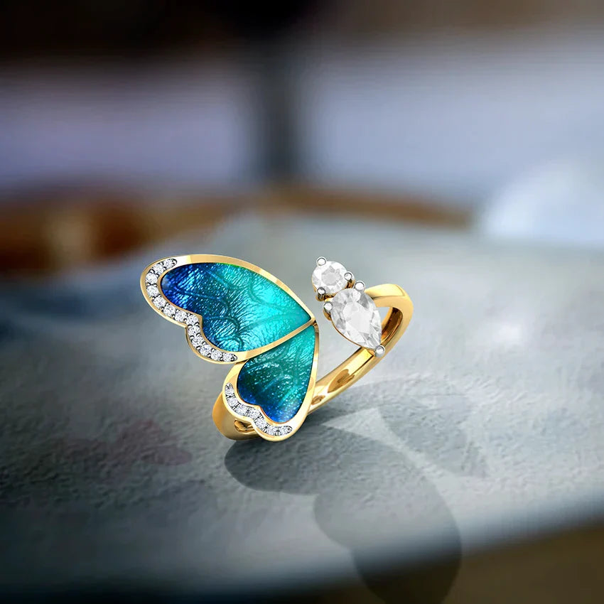 Anillo de los Sueños de la Mariposa Azul