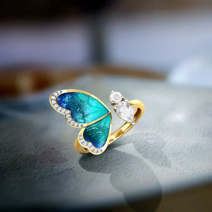Anillo de los Sueños de la Mariposa Azul