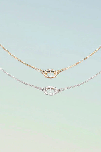 Collar Isla Marina | Oro Blanco